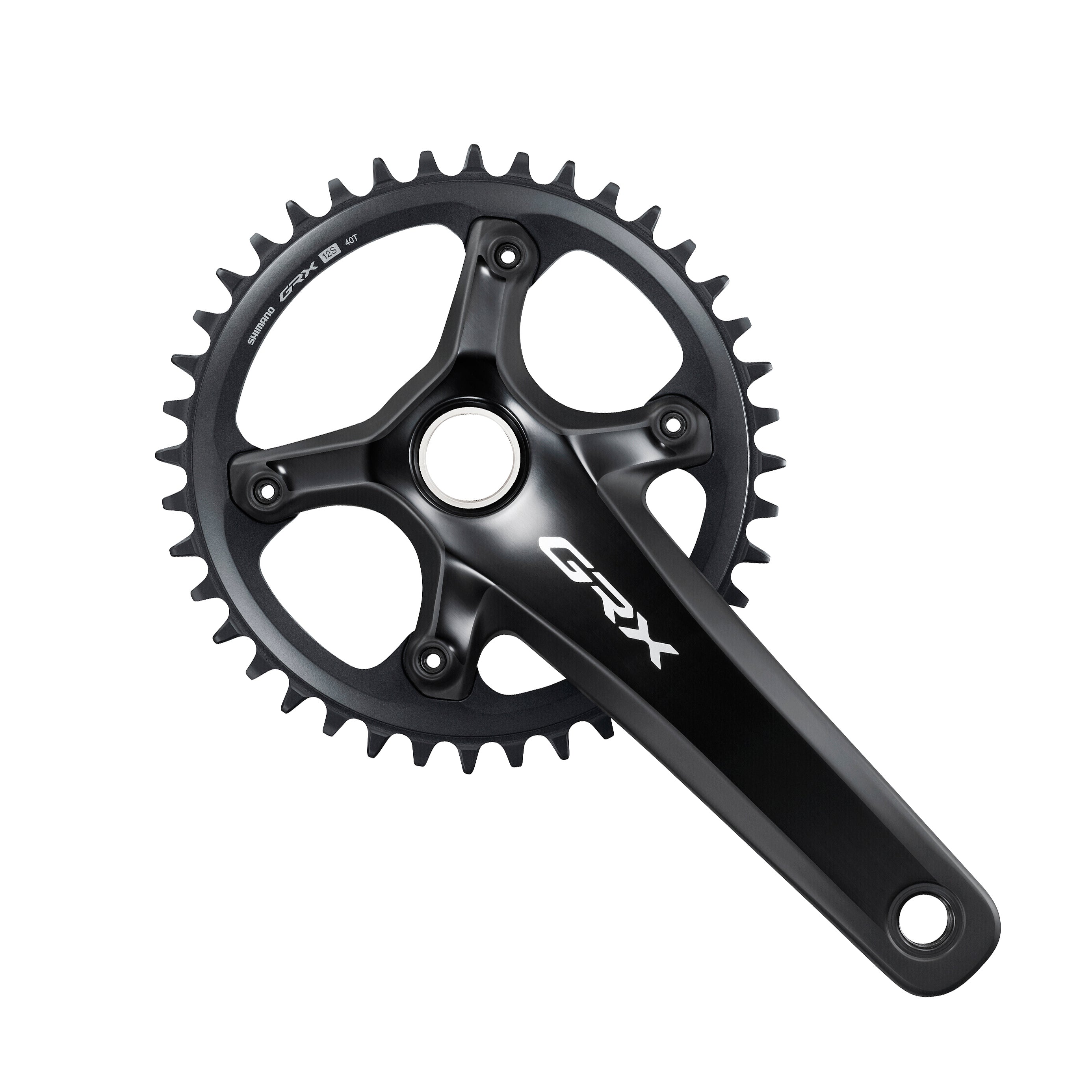 Juego Bielas/Plato Shimano GRX FC-RX820-1 Hollowtech II 40d 12v Sin Cazoletas Negro