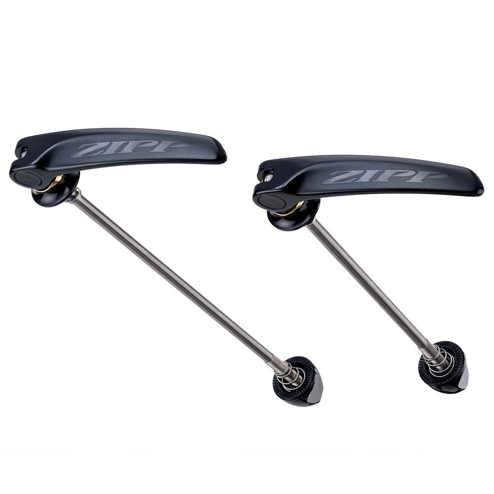 Cierres Rápidos Zipp Tangente Titanio 100mm/130mm Negro Logo Plata